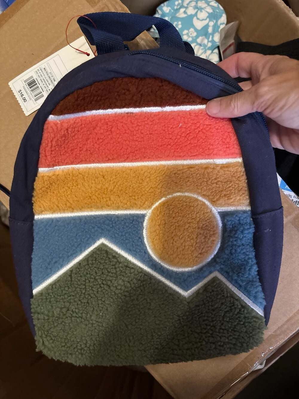 Target Multicolored Sherpa Sunset Mountain Backpack